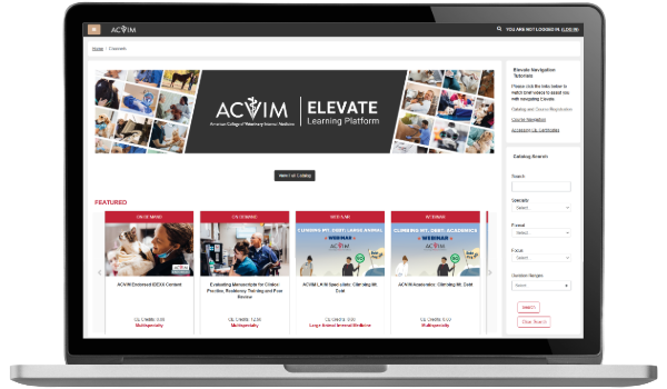 Elevate Learning Platform home page